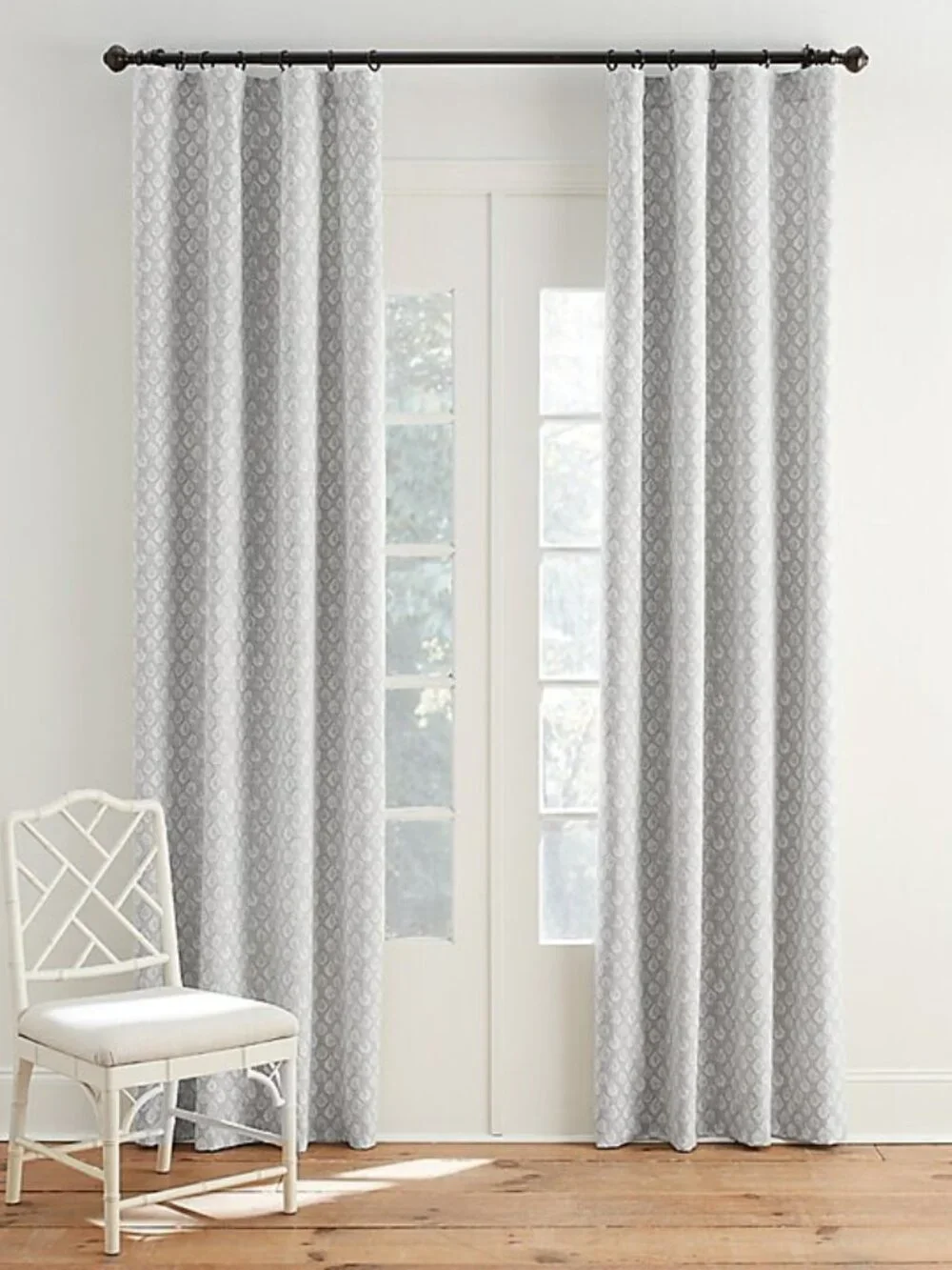 NWT Ballard Designs 2 MADERA LEAF DRAPERY PANELS 50